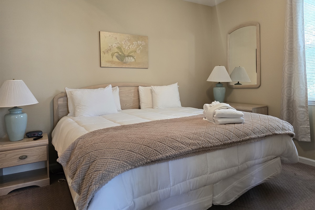 Spacious King Bed in Master Suite