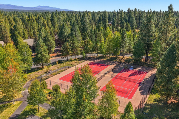 Pickleball courts are a fun part of the Caldera Springs experience-gear is available to borrow from the house
