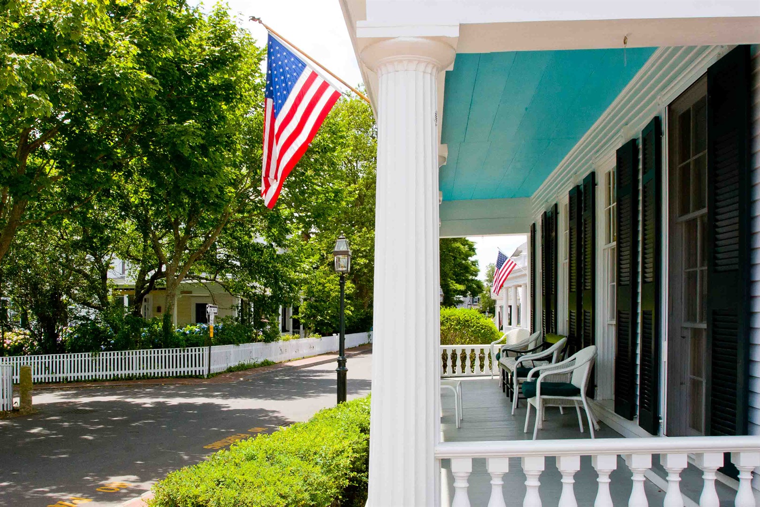 The Captain Morse House looking towards town