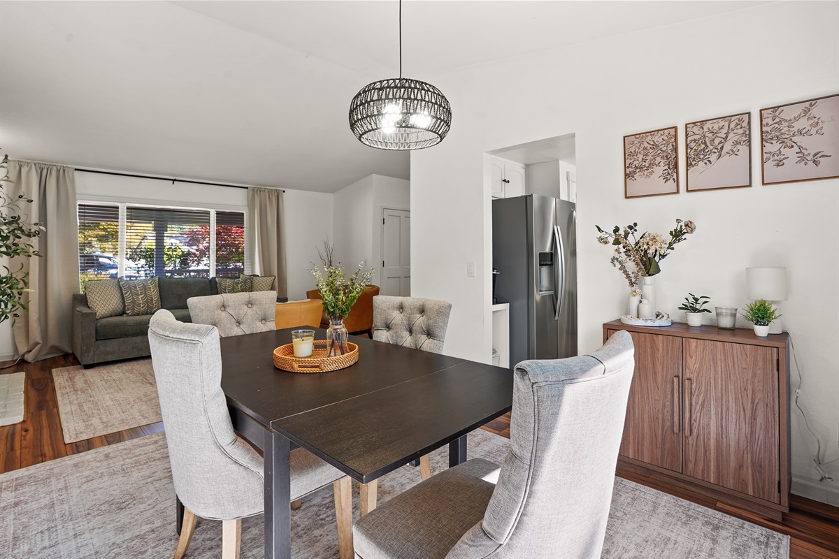A dining space designed for long dinners, great wine, and even better conversations
