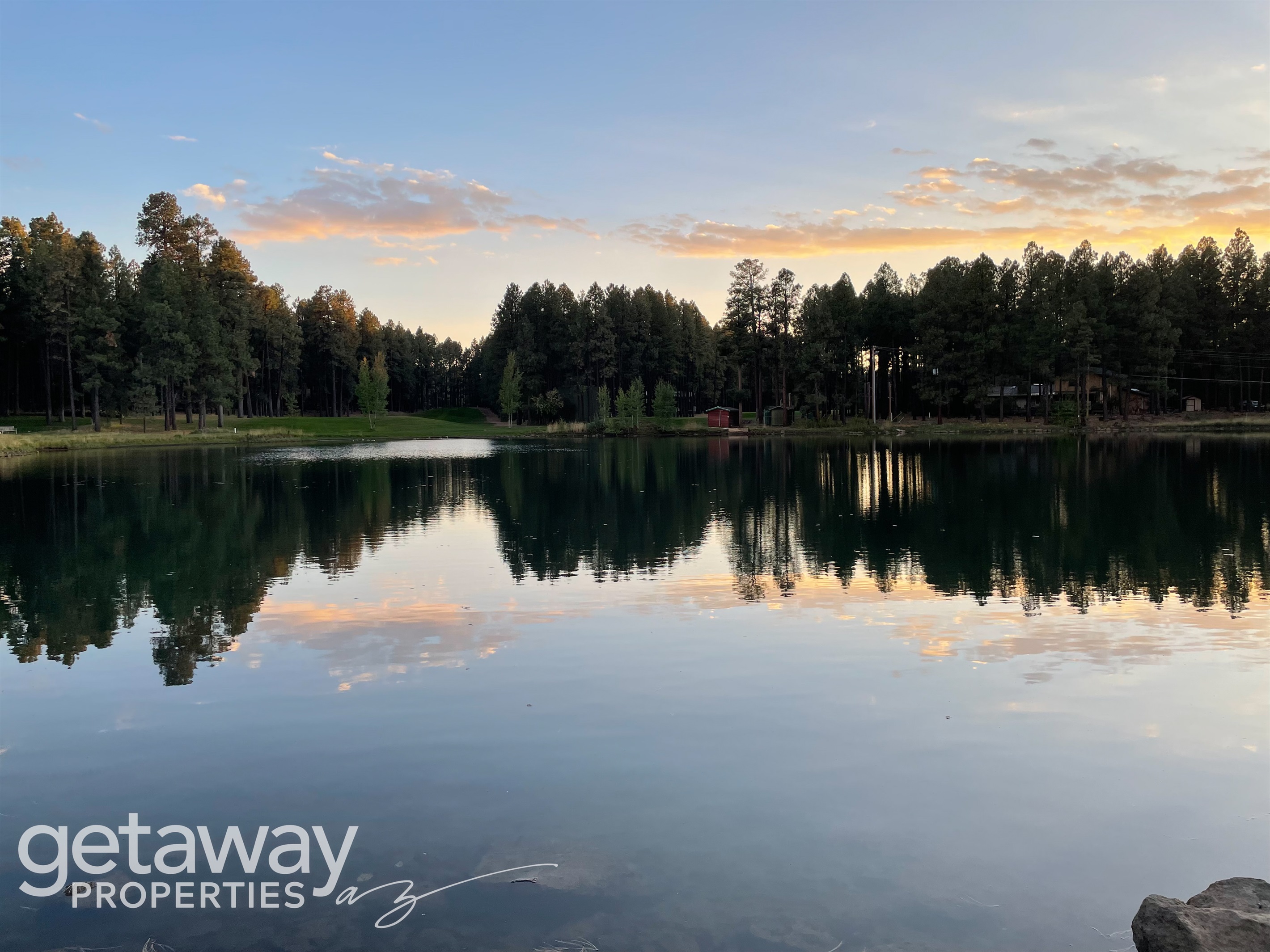 lake behind home