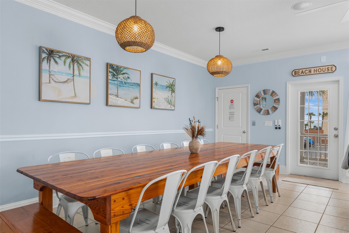 Enjoy family time around the custom table