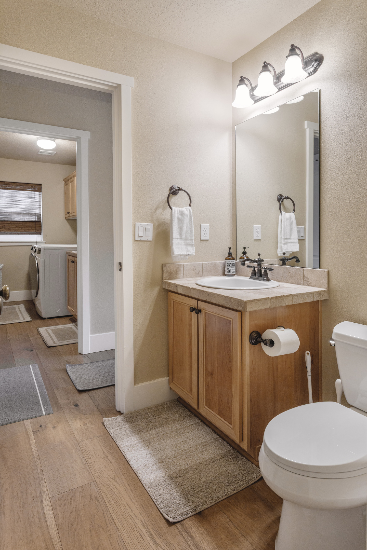 Half bath on the main floor.