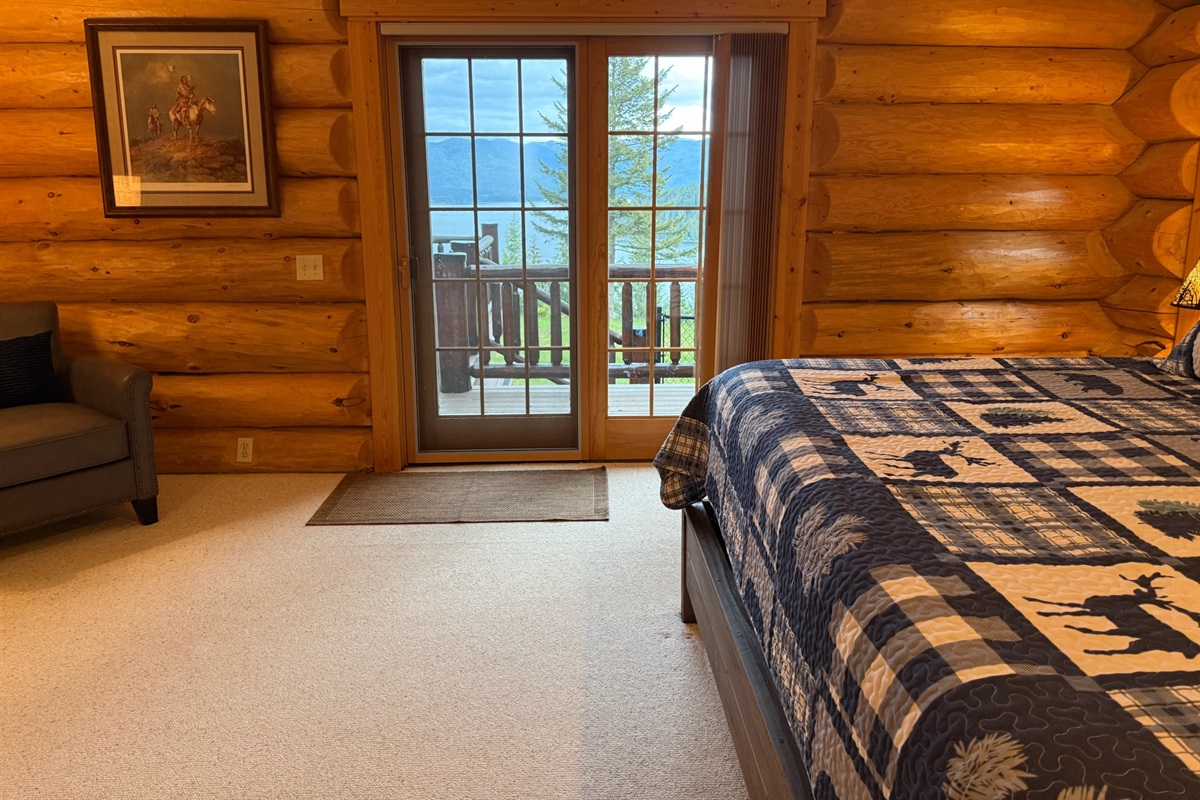 Lake views from master bedroom