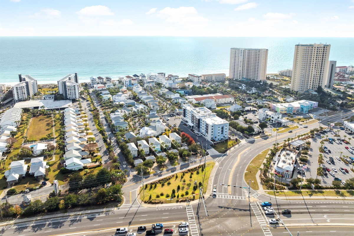 Aerial views showcase your beachside escape, making it simple to plan days filled with sun and sand.