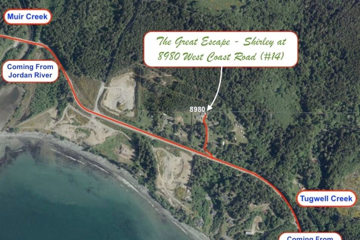 Directional Map to The Great Escape - Shirley