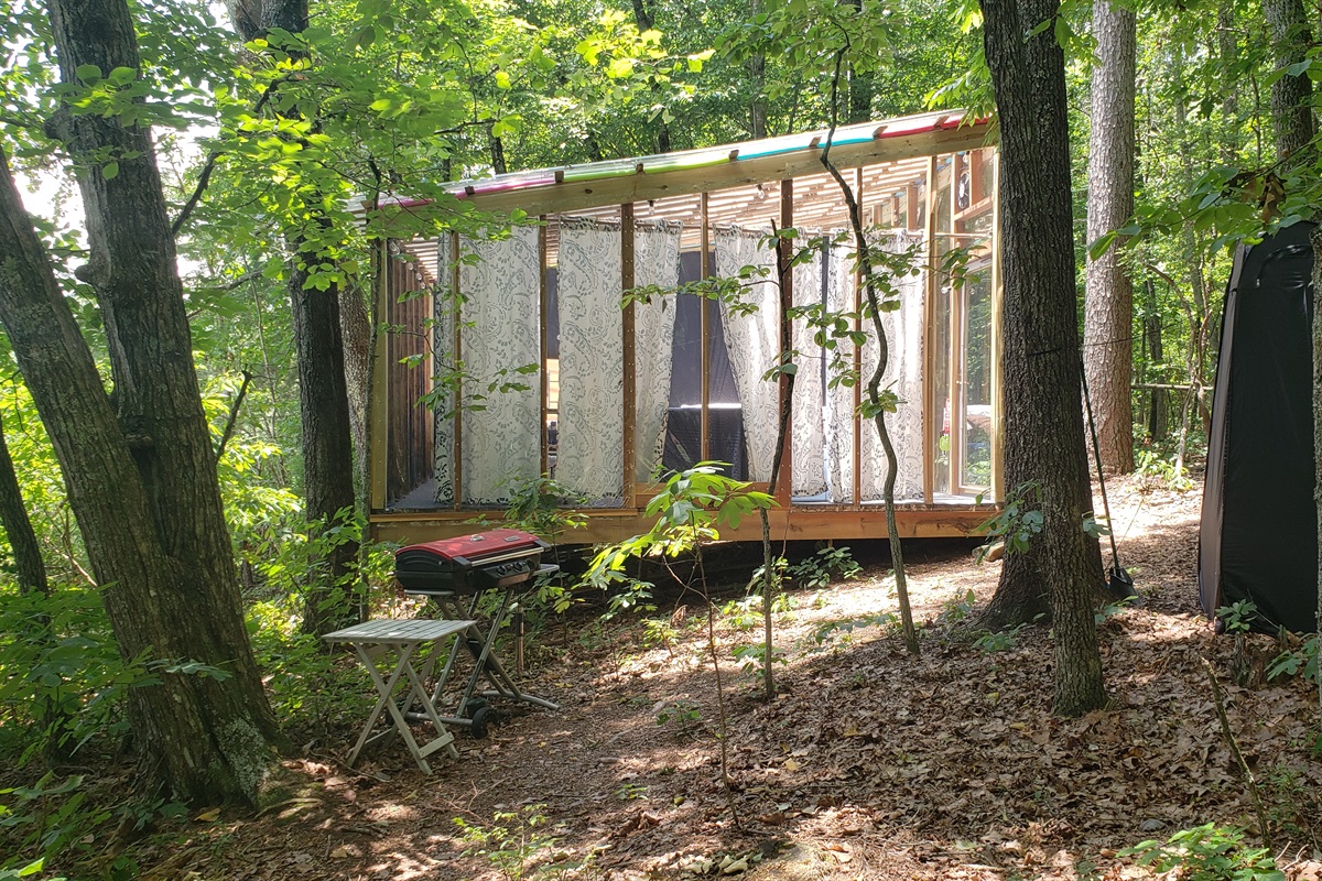 Grilling area right next to dwelling