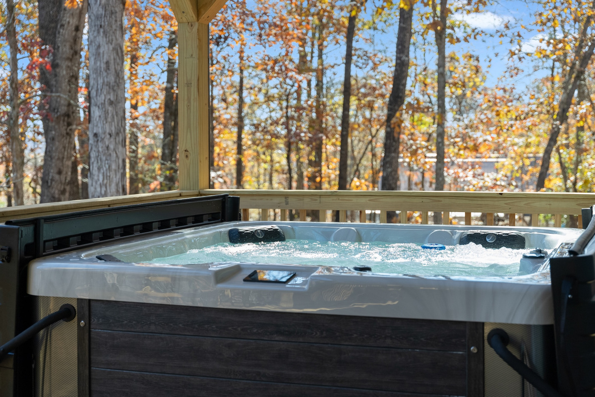 Massive Luxury Hot Tub Private on Back