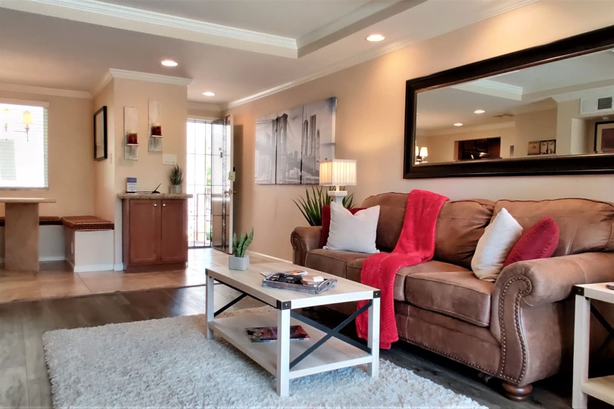 Living room view from balcony.