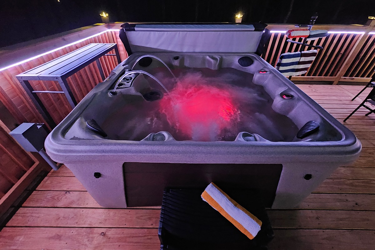 Soak under the stars in total forest privacy