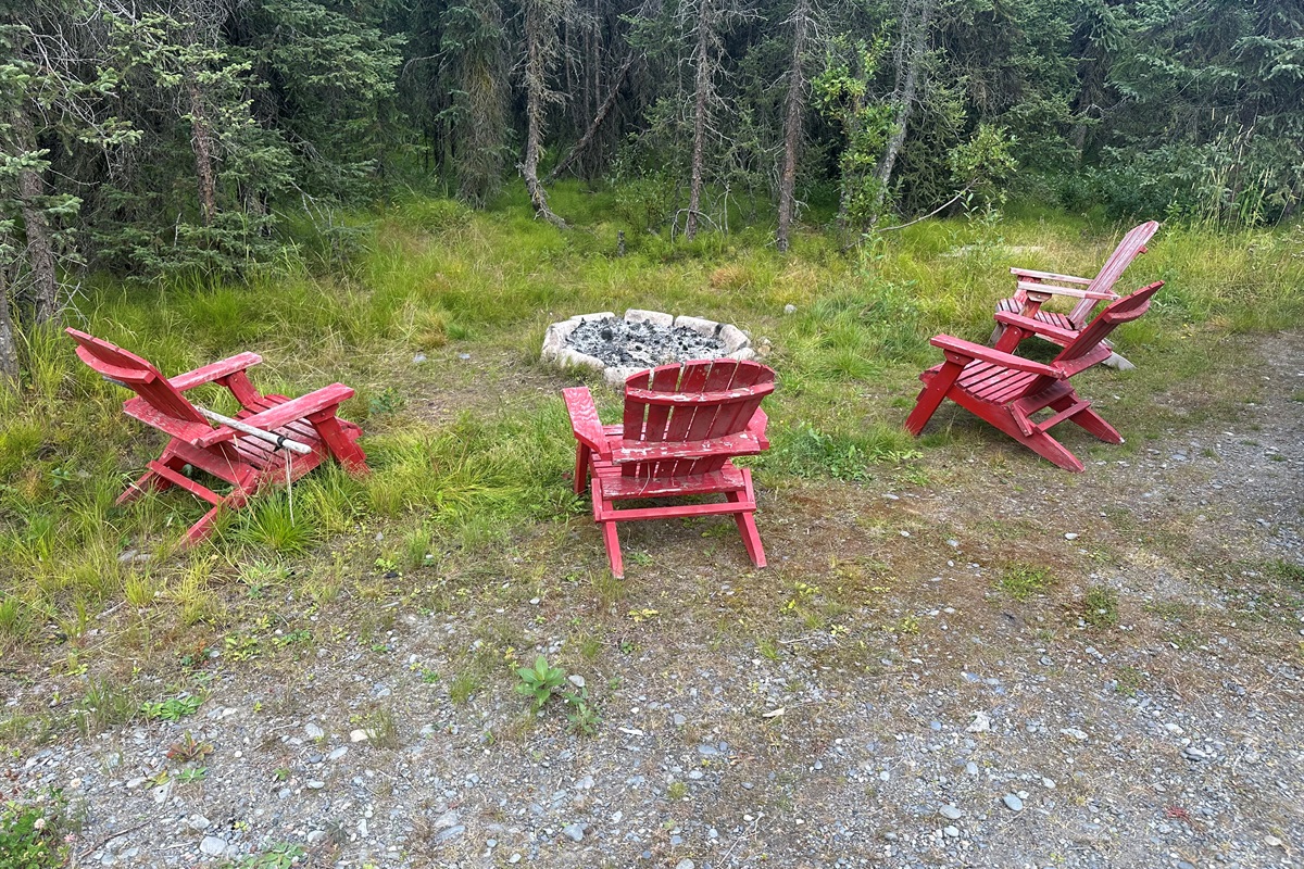 Firepit to Left of Cabin