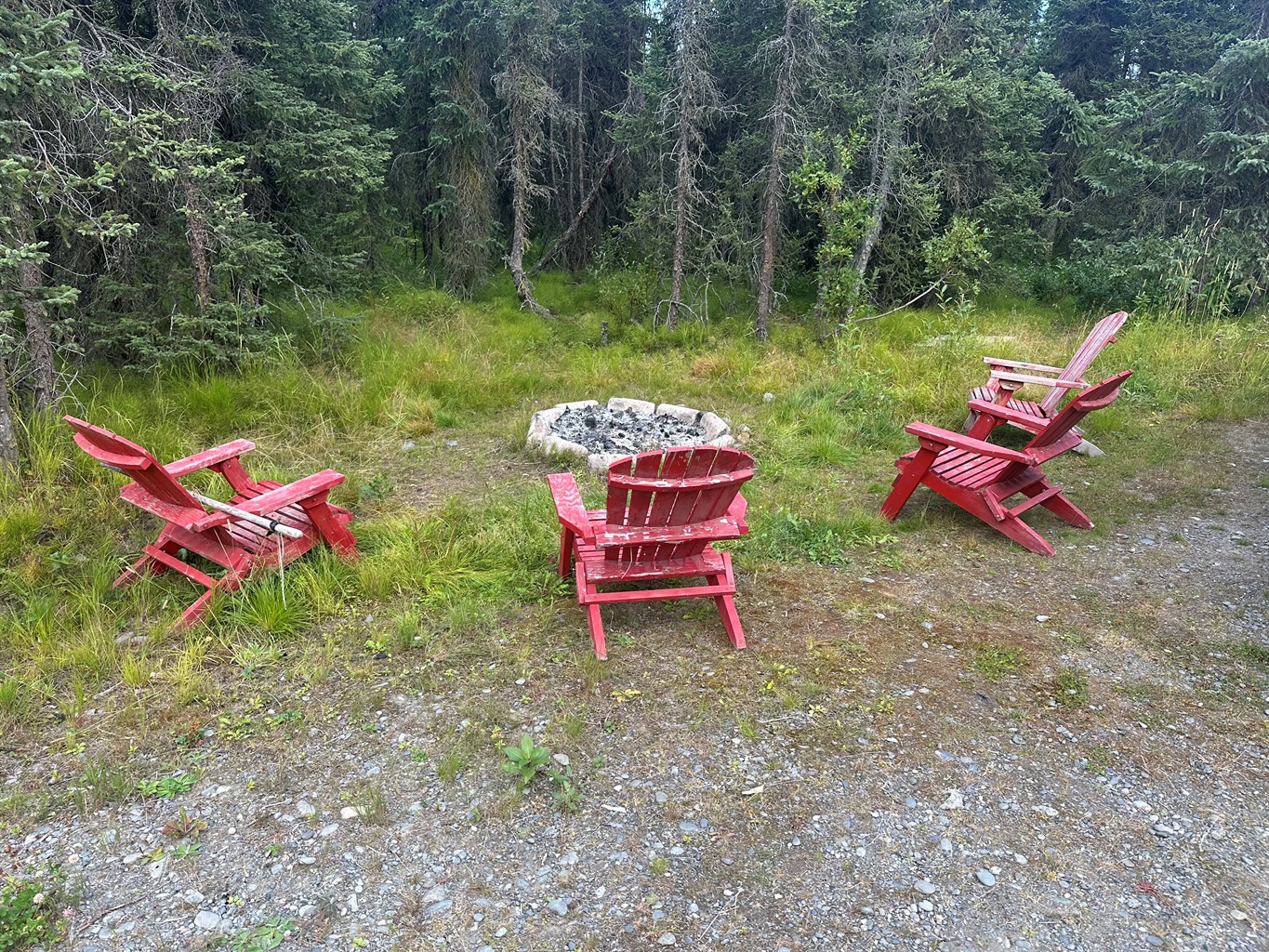 Firepit to Left of Cabin
