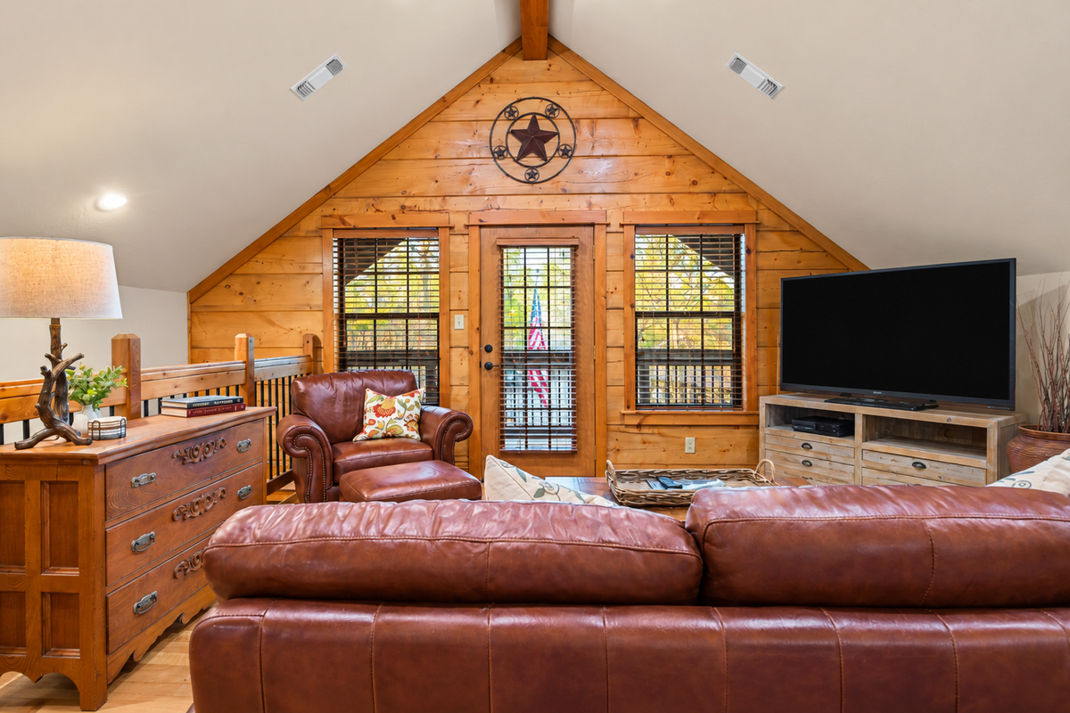 Sneak away for a movie in the inviting upstairs lounge.