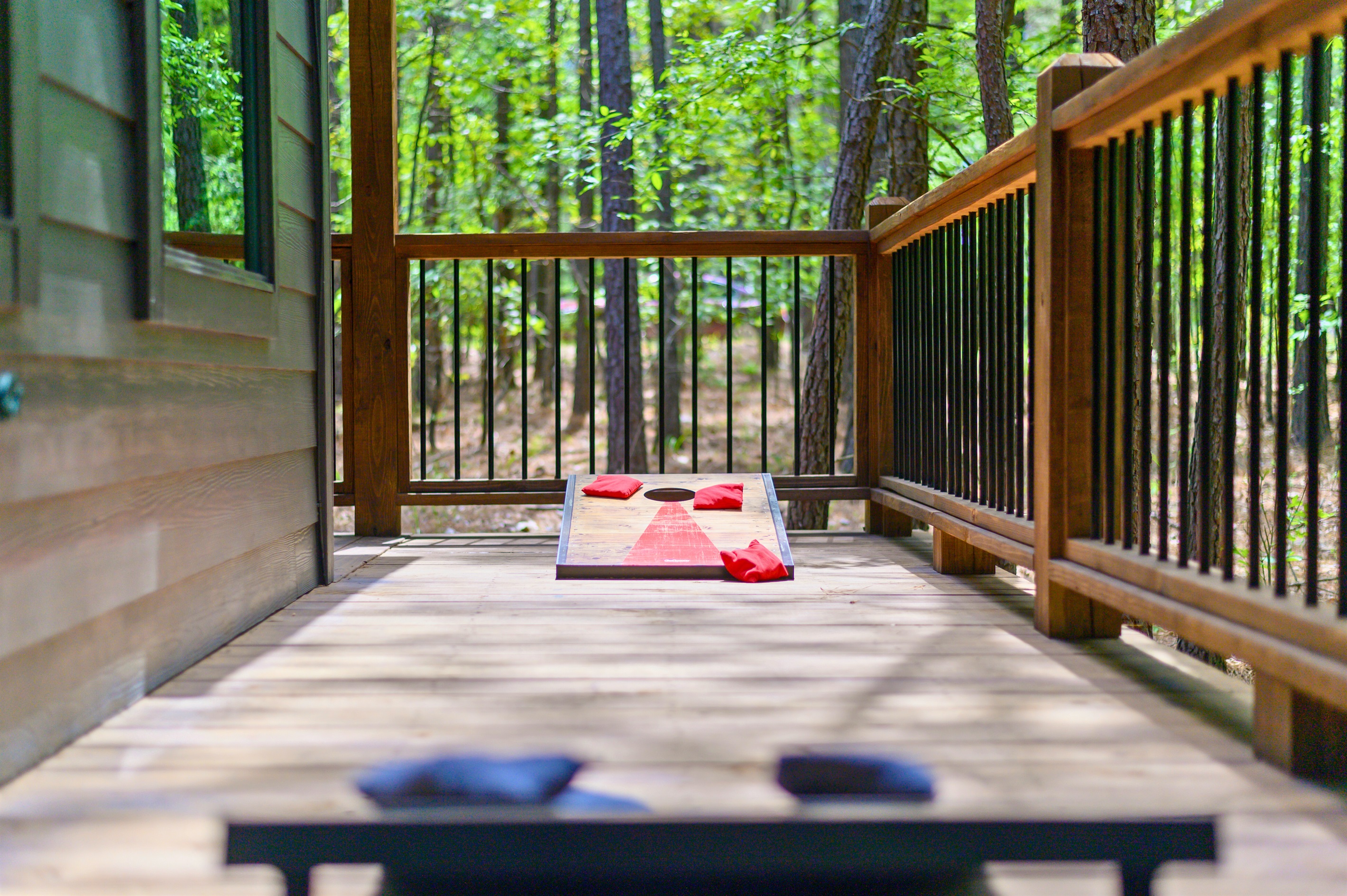 Gather on the lawn for a game of cornhole surrounded by nature’s beauty. Perfect for family laughter, friendly rivalries, and golden-hour memories