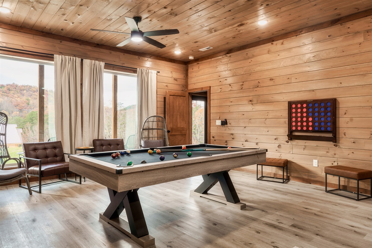 Game Room with pool table