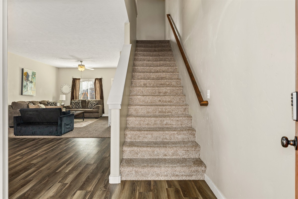 Home #2 entry and stairwell to second floor