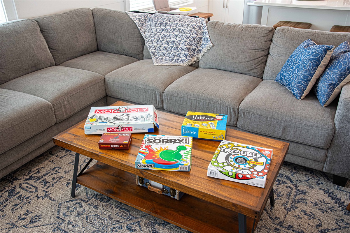 Family game night includes these classics, as well as TicTacToe,Spike Ball and Corn Hole!