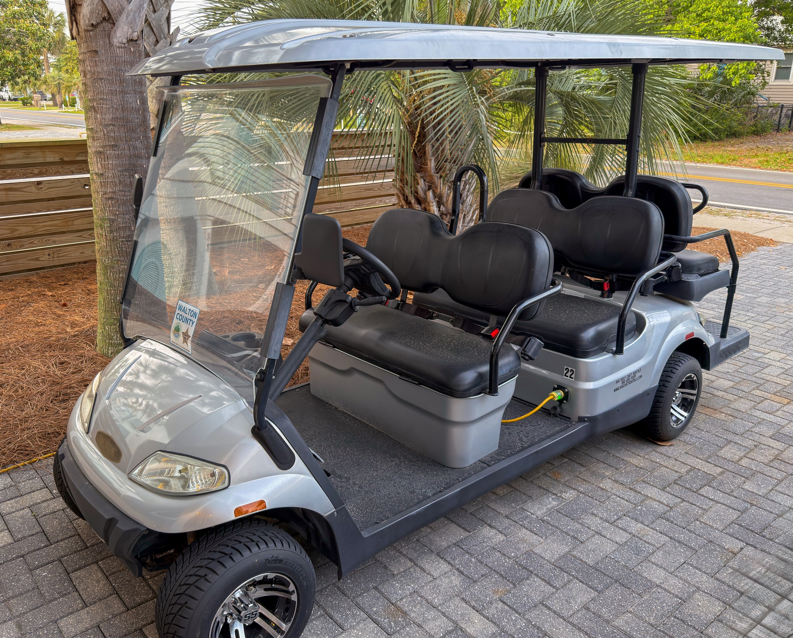 Designed for convenience and coastal adventure, the included street-legal golf cart adds an extra touch of luxury to your stay.