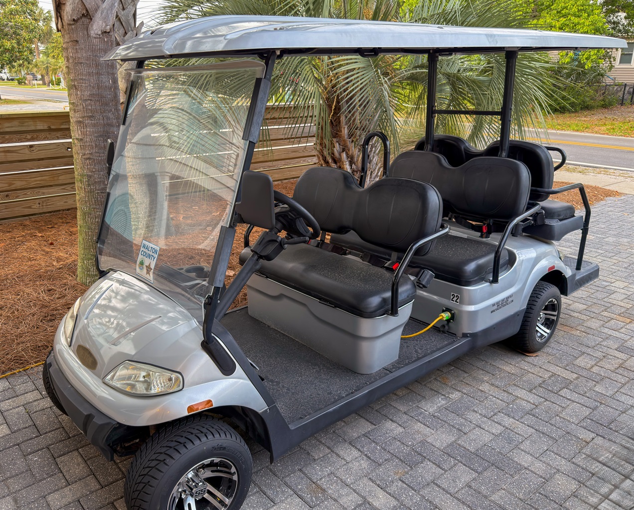 Designed for convenience and coastal adventure, the included street-legal golf cart adds an extra touch of luxury to your stay.