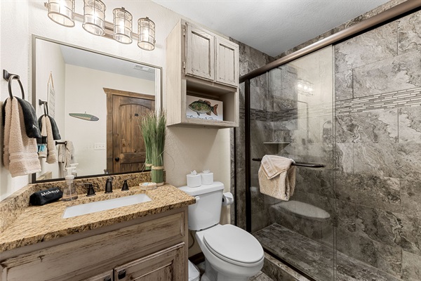 Master Bathroom with large shower!