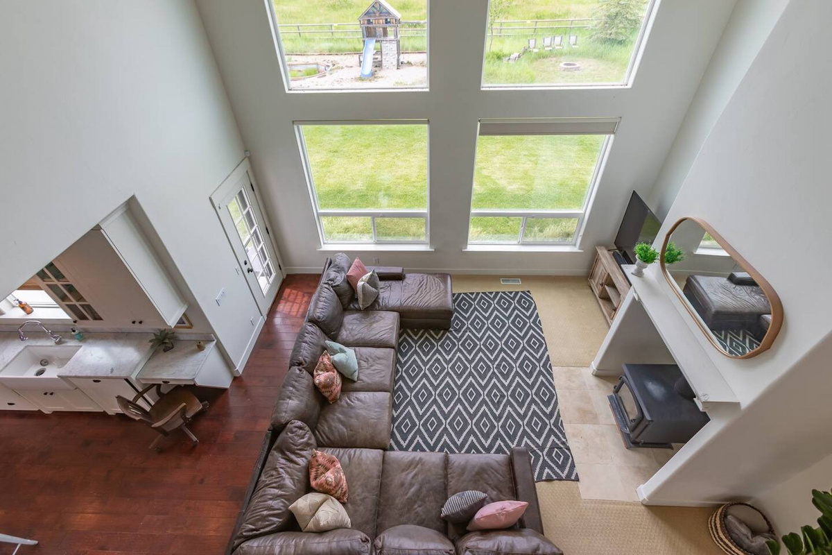 Bird’s-eye view of the great room—keep an eye on the action below