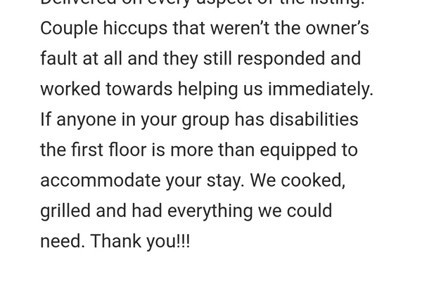 Equipped to accommodate people with disabilities.