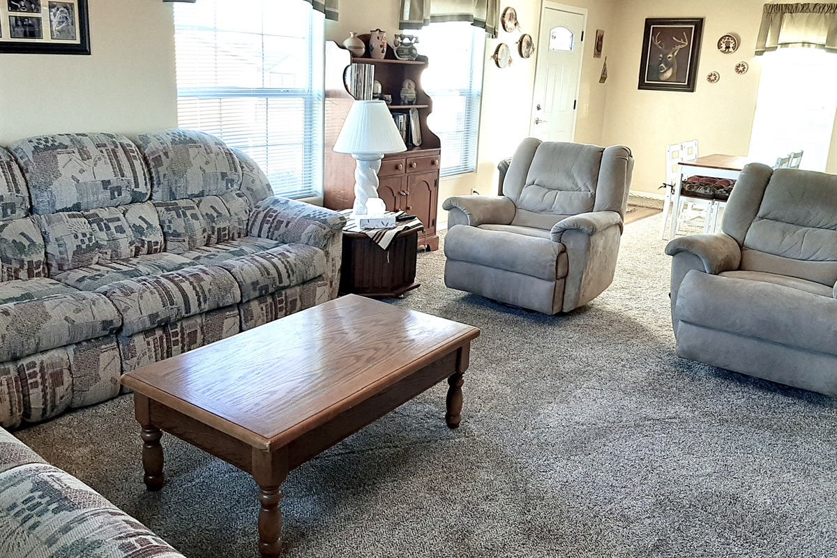 Judy's family room, separate exit door