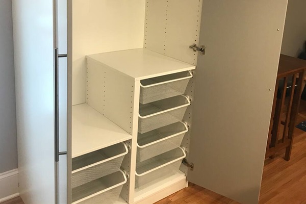 Closet with loads for storage