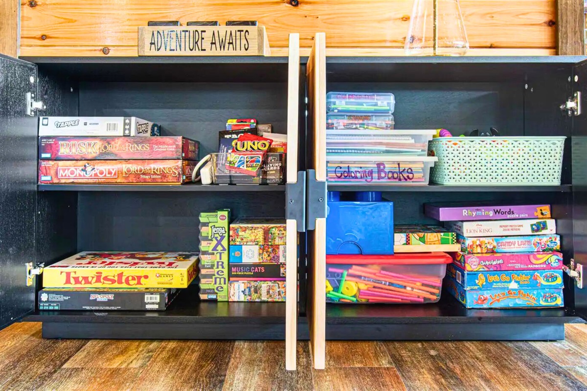 Some Games and Coloring Book Available During Your Stay!