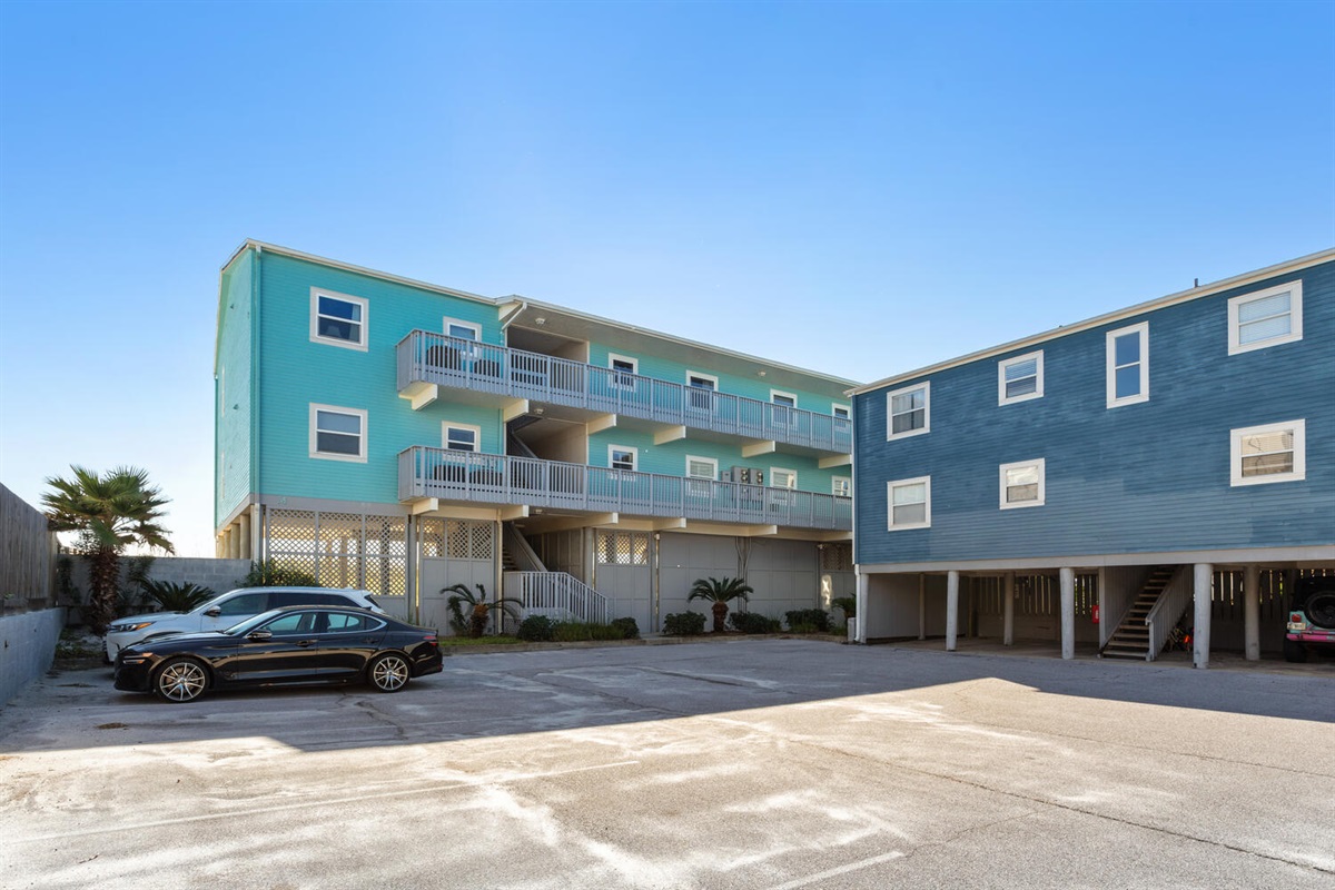 M Building and adjacent parking