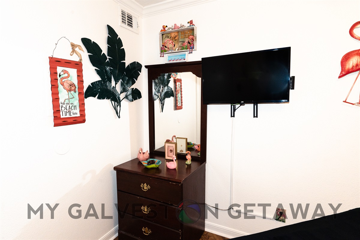 Storage for your clothes, and there's a closet in the bedroom, too