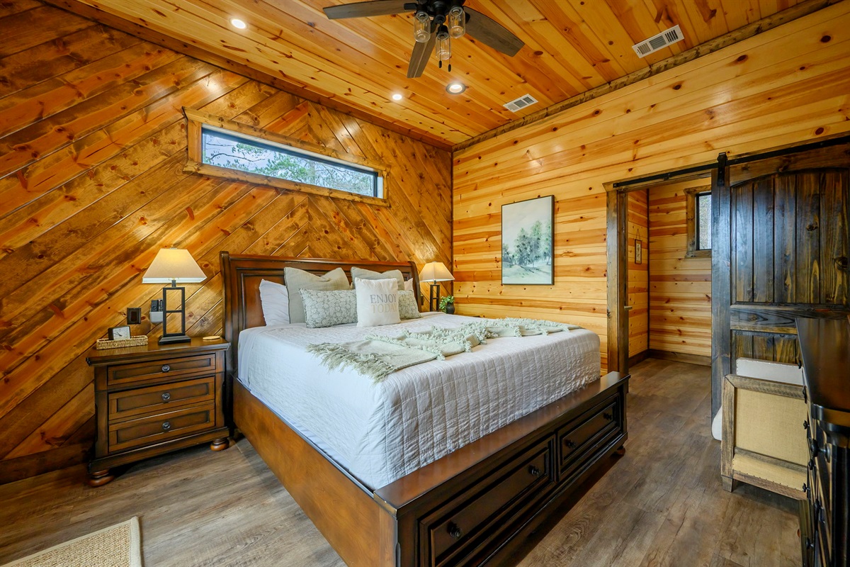 Each bedroom features plush bedding, ensuite bathrooms, and plenty of space to unwind