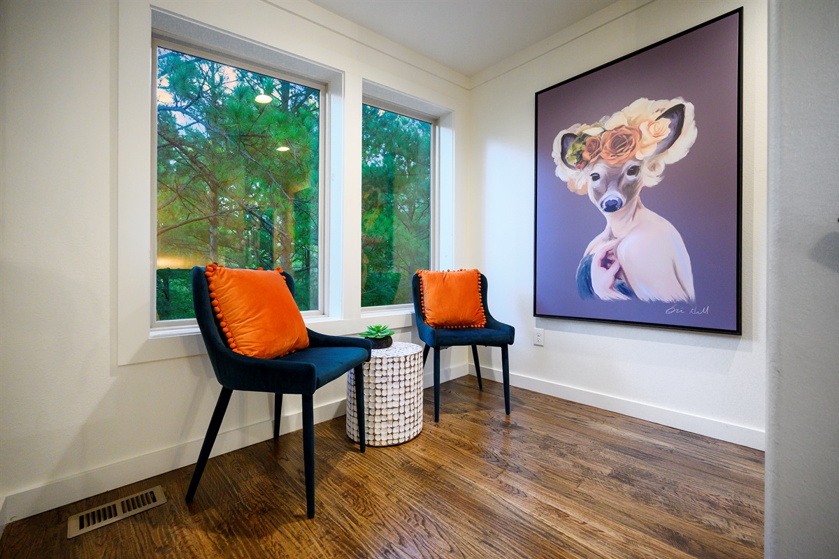 A place for a 1:1 conversation on the landing of the 2nd floor
