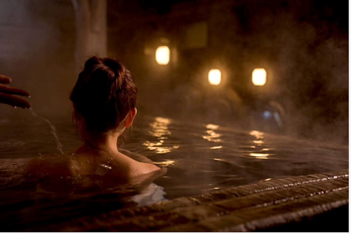 The new hot tub is located on the east side of the cabin and is available year - round.