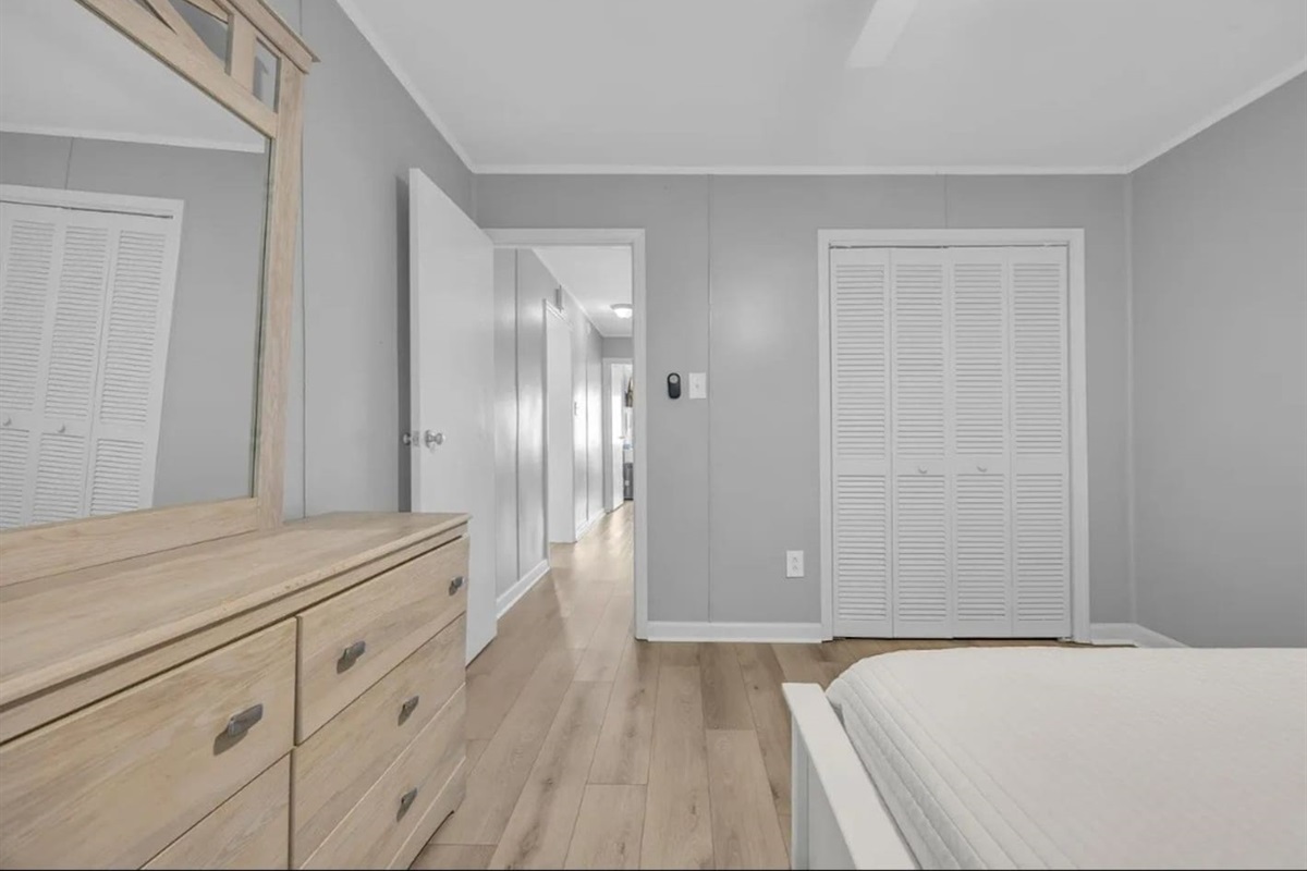 Bedroom 2 with double and a twin / flat screen tv
