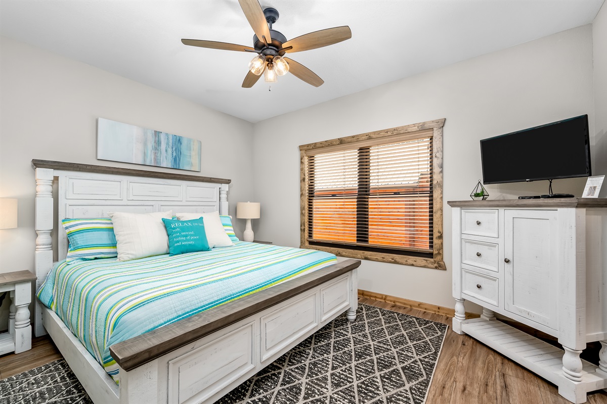 Main level king bedroom #2 with attached bath