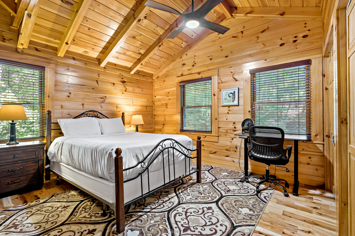 Bedroom 2 also offers a workstation 