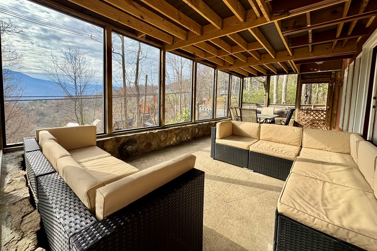 WINTER SCREENED PORCH VIEW