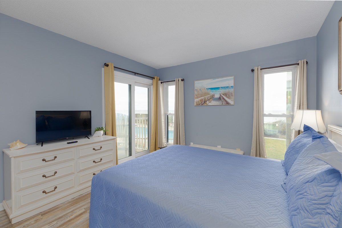 Master bedroom with a light and airy feel!