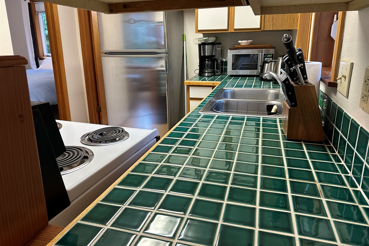 Cook comfortably with all the kitchen must-haves on hand.