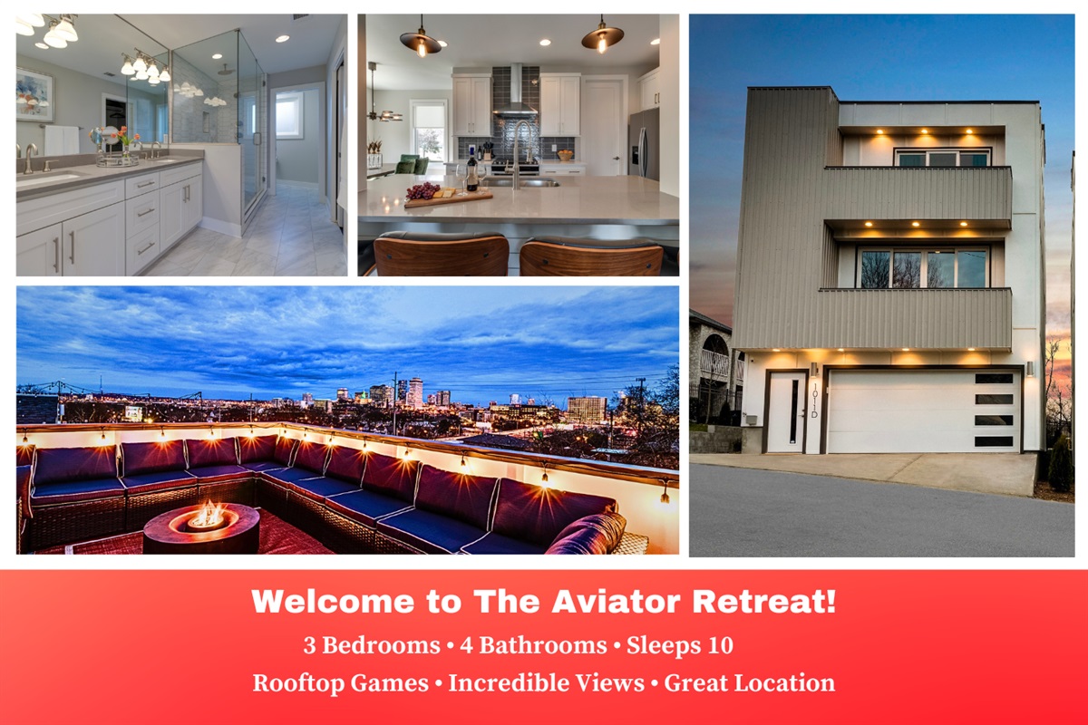 Welcome to Aviator Retreat! Nashville's premier home for the best firepit views and easy access to Broadway's attractions. Experience luxury and enjoy your stay in Nashville!