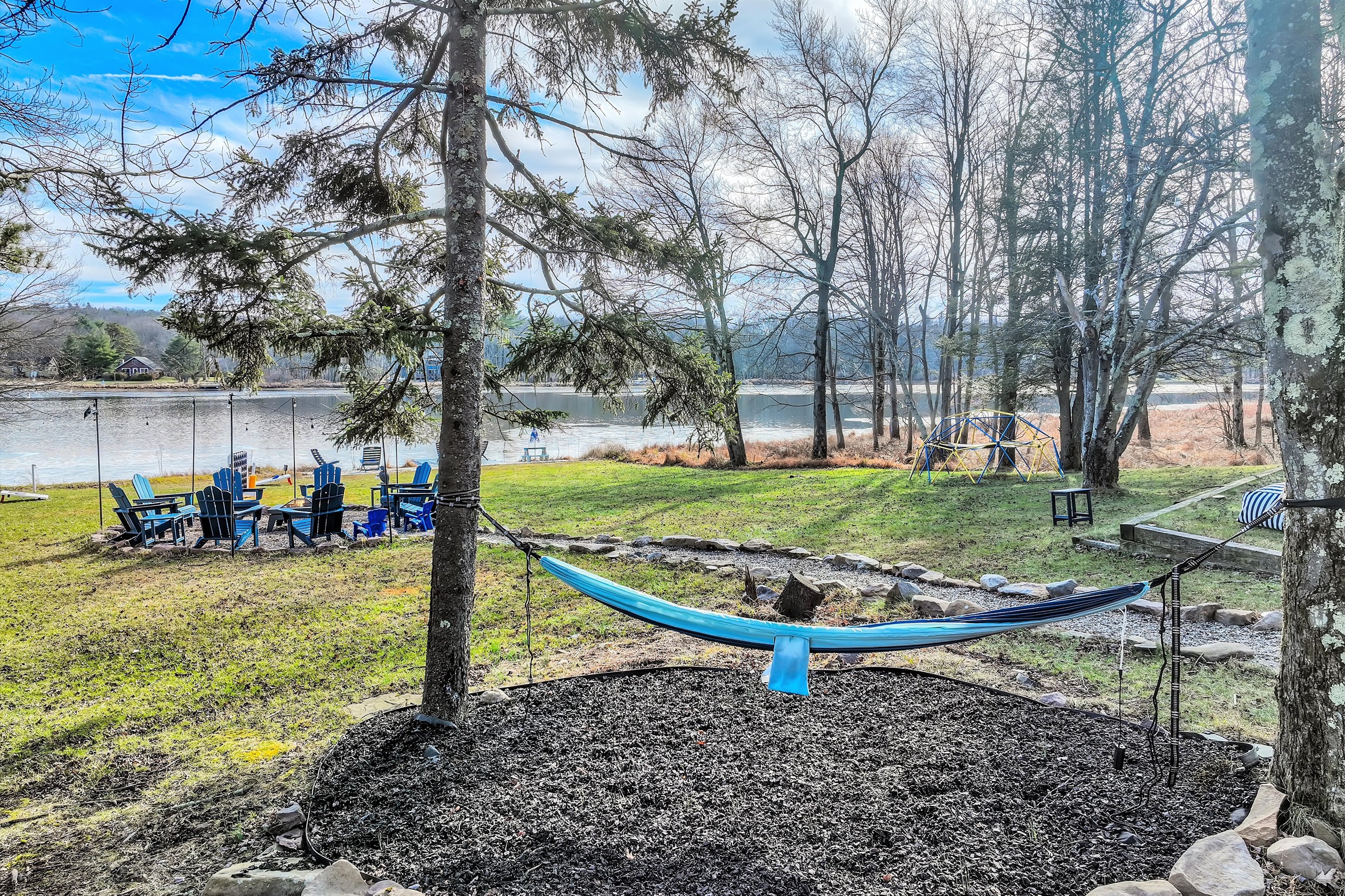 Forest-framed view — nature in every direction.