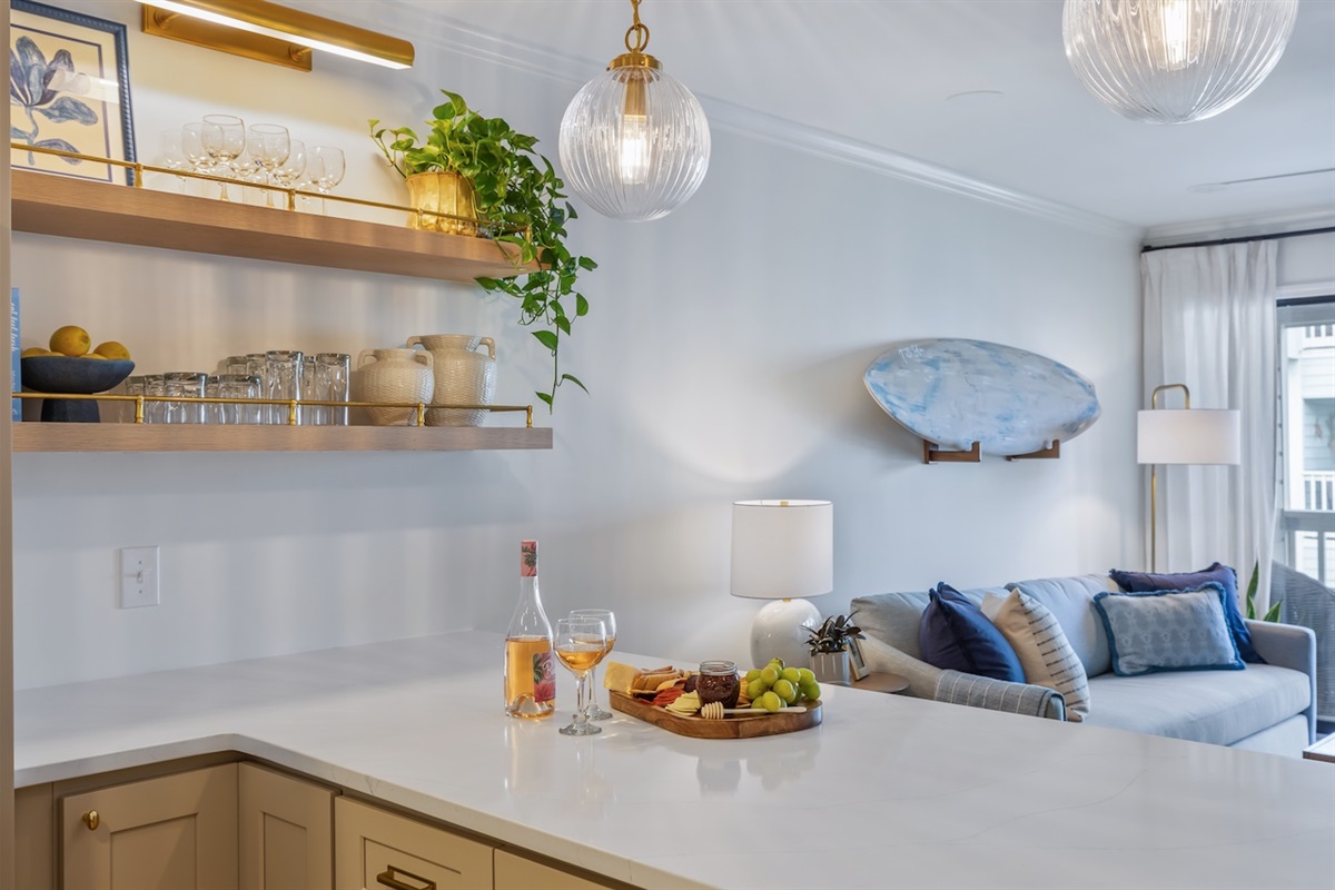 Kitchen Island | 211C Oceanside Villas | Isle of Palms SC | IOP Escapes