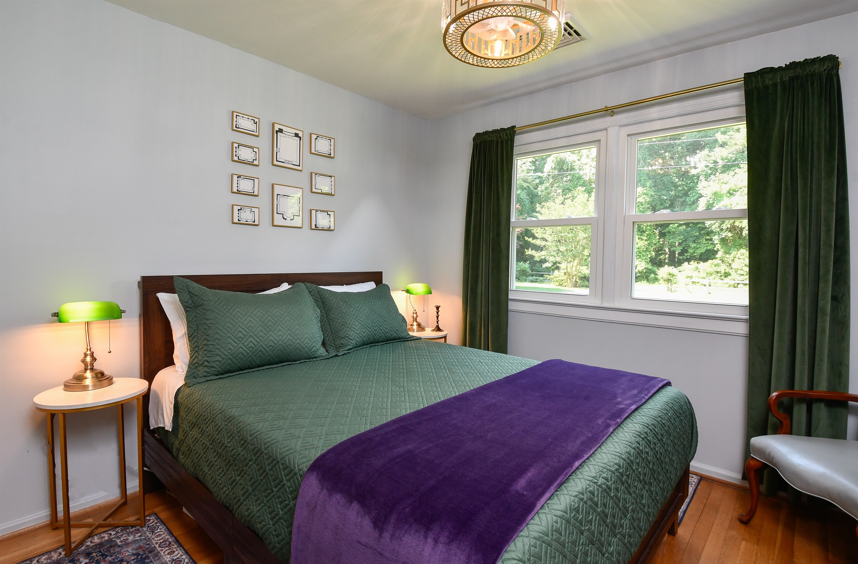 Queen bed and was it Plum with the wrench?