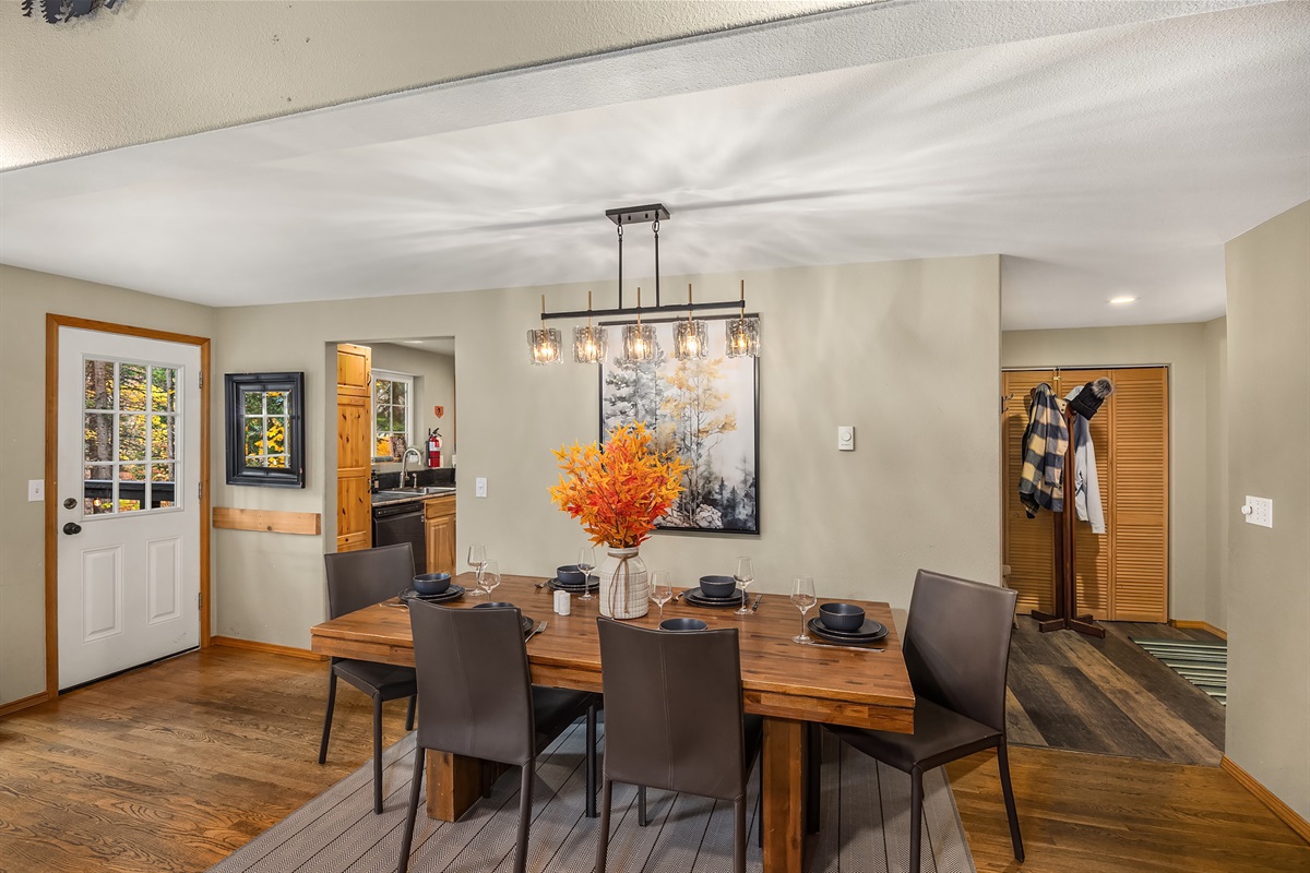 Dining table seats 8