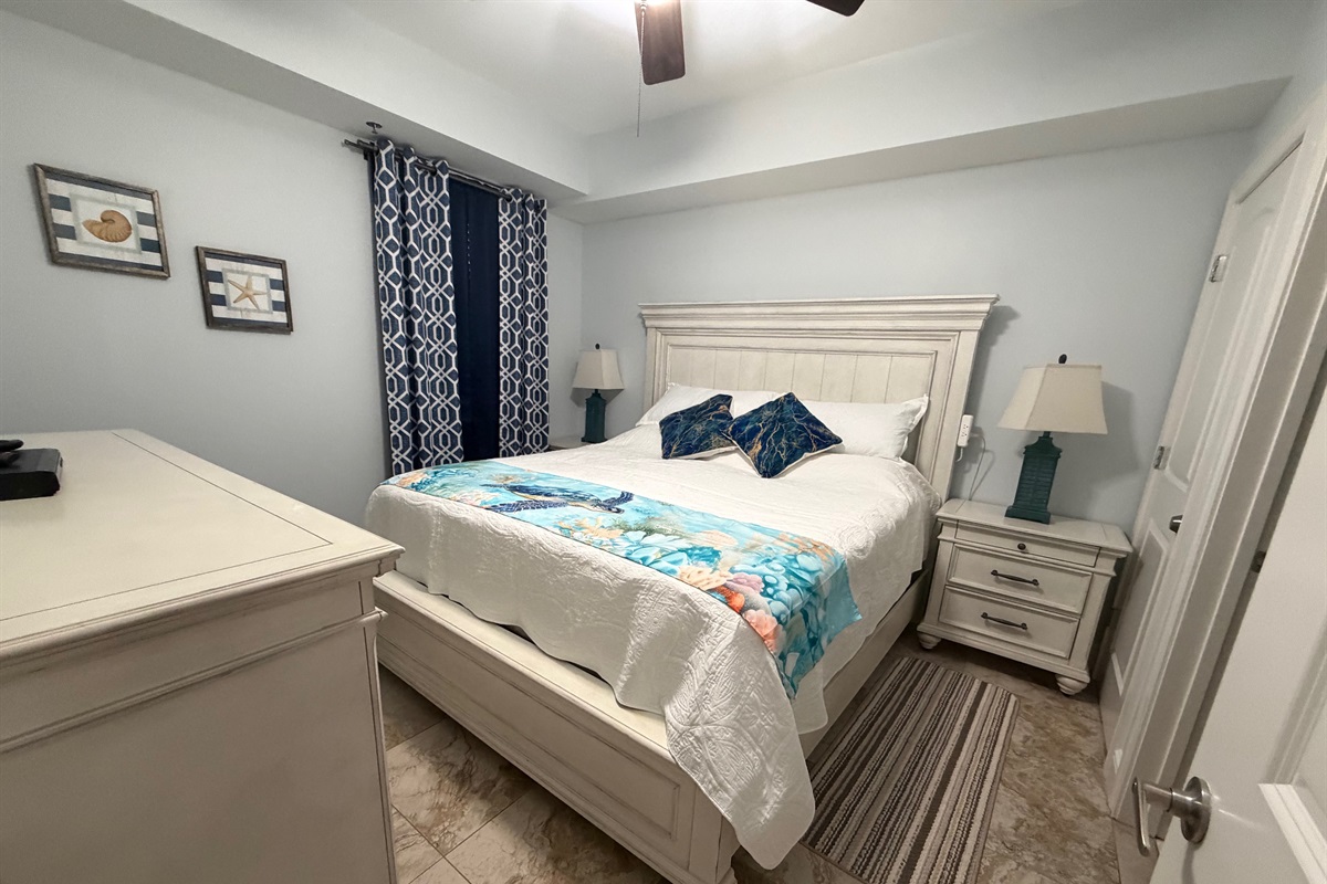 A charming guest bedroom that gives everyone their own comfortable place to recharge.