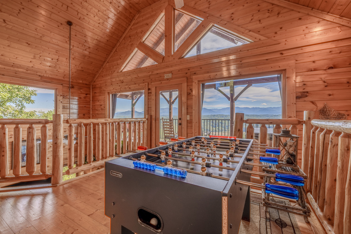 Why not challenge your family members to a game of foosball