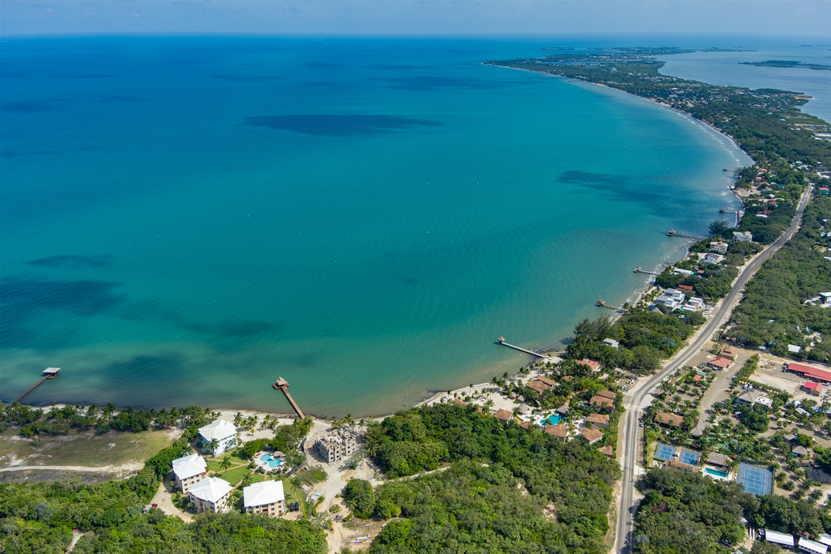 Aerial View of the Villas at Cocoplum & Placencia