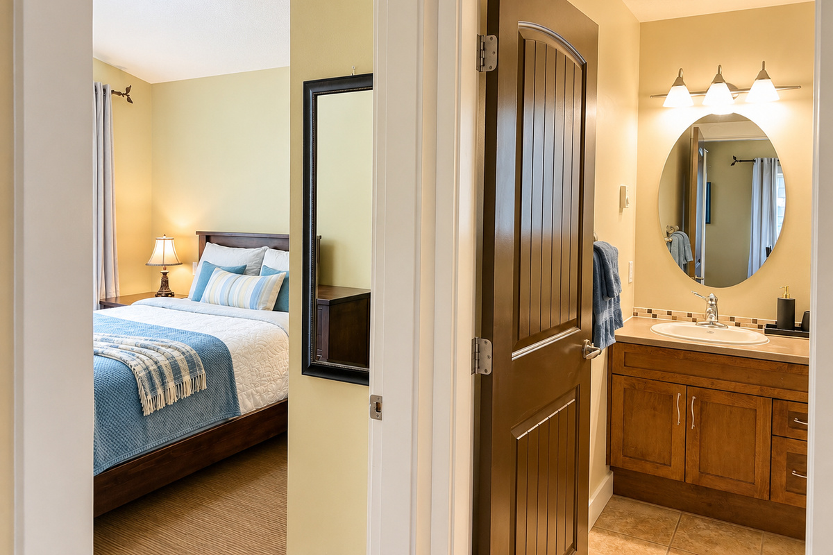 Convenient main level bathroom
