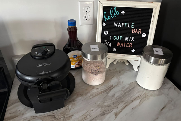 Enjoy waffles for breakfast! 